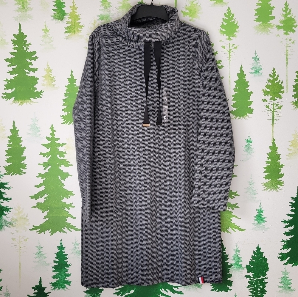 Tommy Hilfiger Herringbone Cowl Neck Dress.